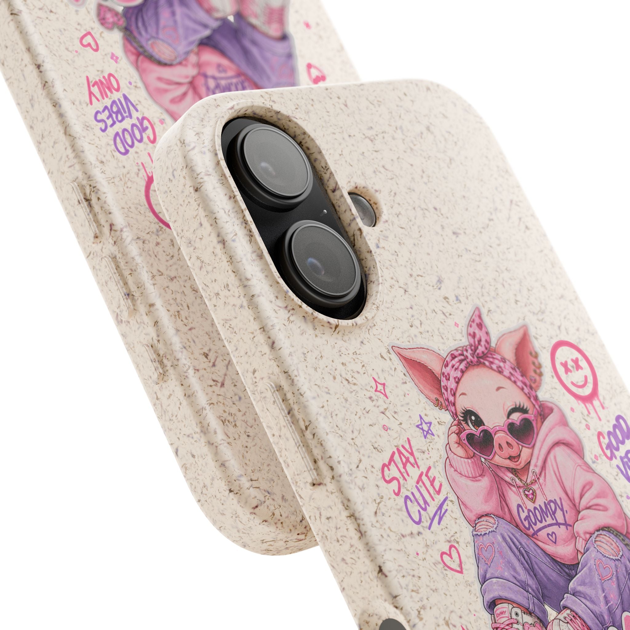 Biodegradable Cute Piglet With Style Phone Case