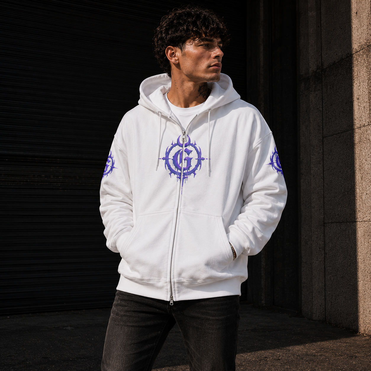 GOOMPY Midnight Crest Zip Hoodie