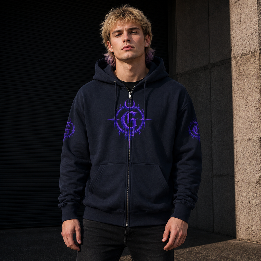 GOOMPY Midnight Crest Zip Hoodie