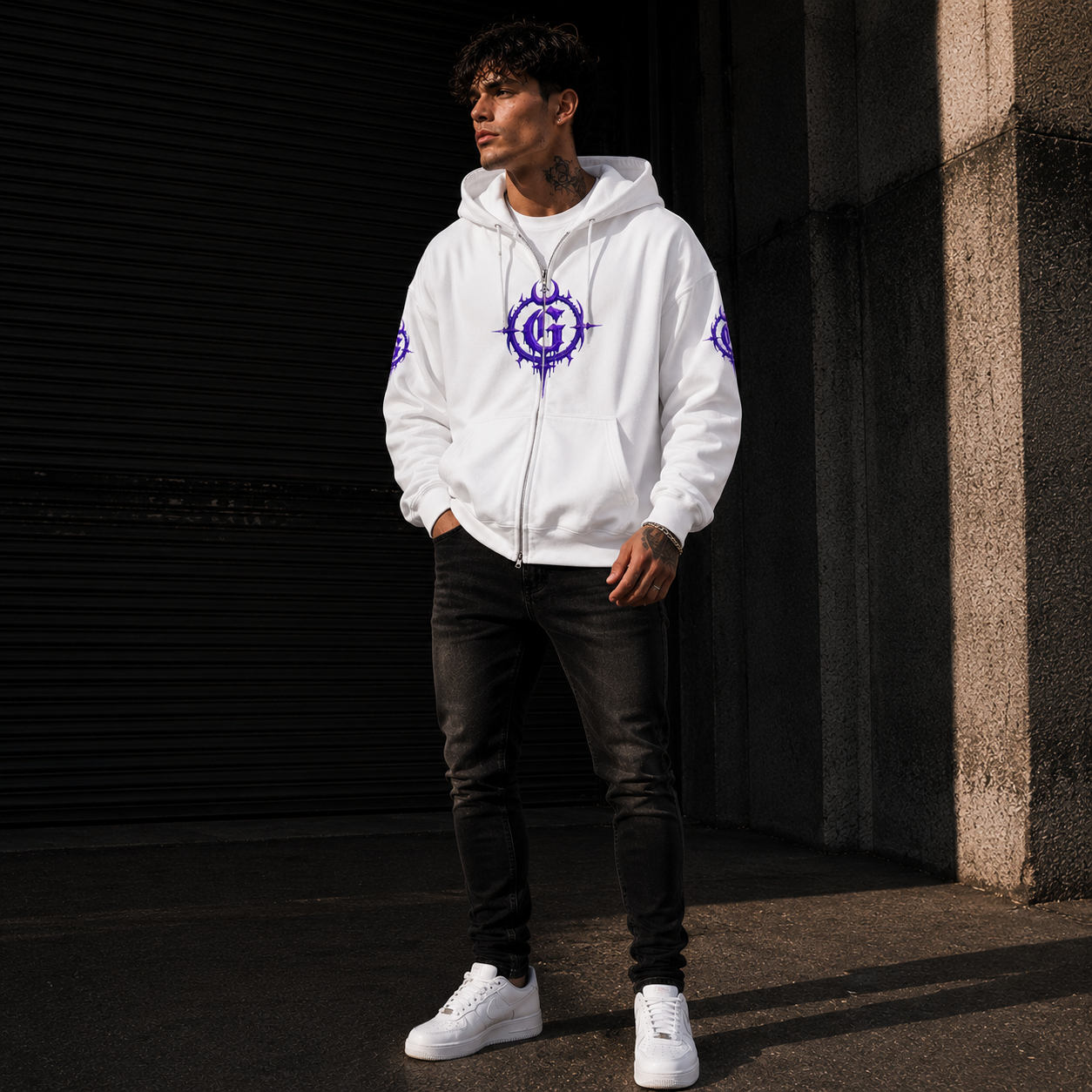 GOOMPY Midnight Crest Zip Hoodie