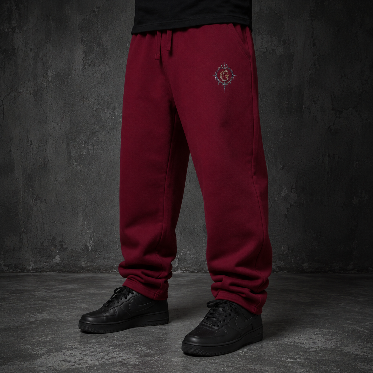 Goompy Logo Embroidered Fleece Sweatpants