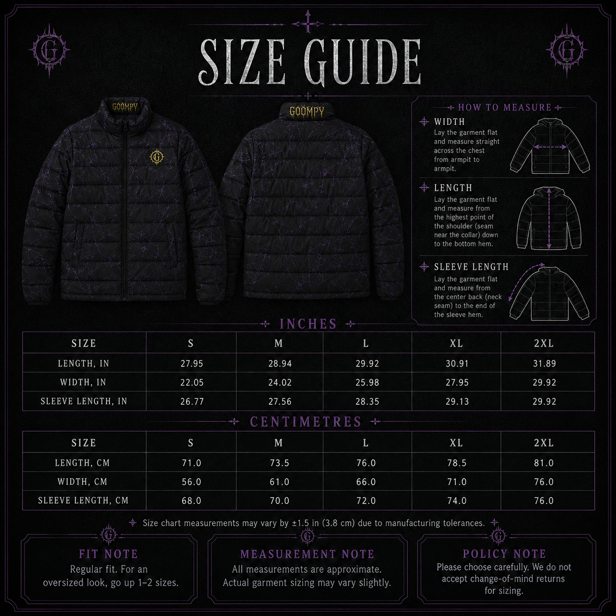 Goompy Shadow Vein Puffer Jacket