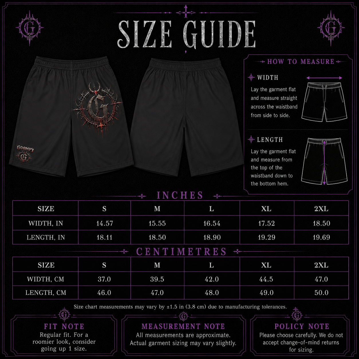 GOOMPY Thorn Crest Shorts