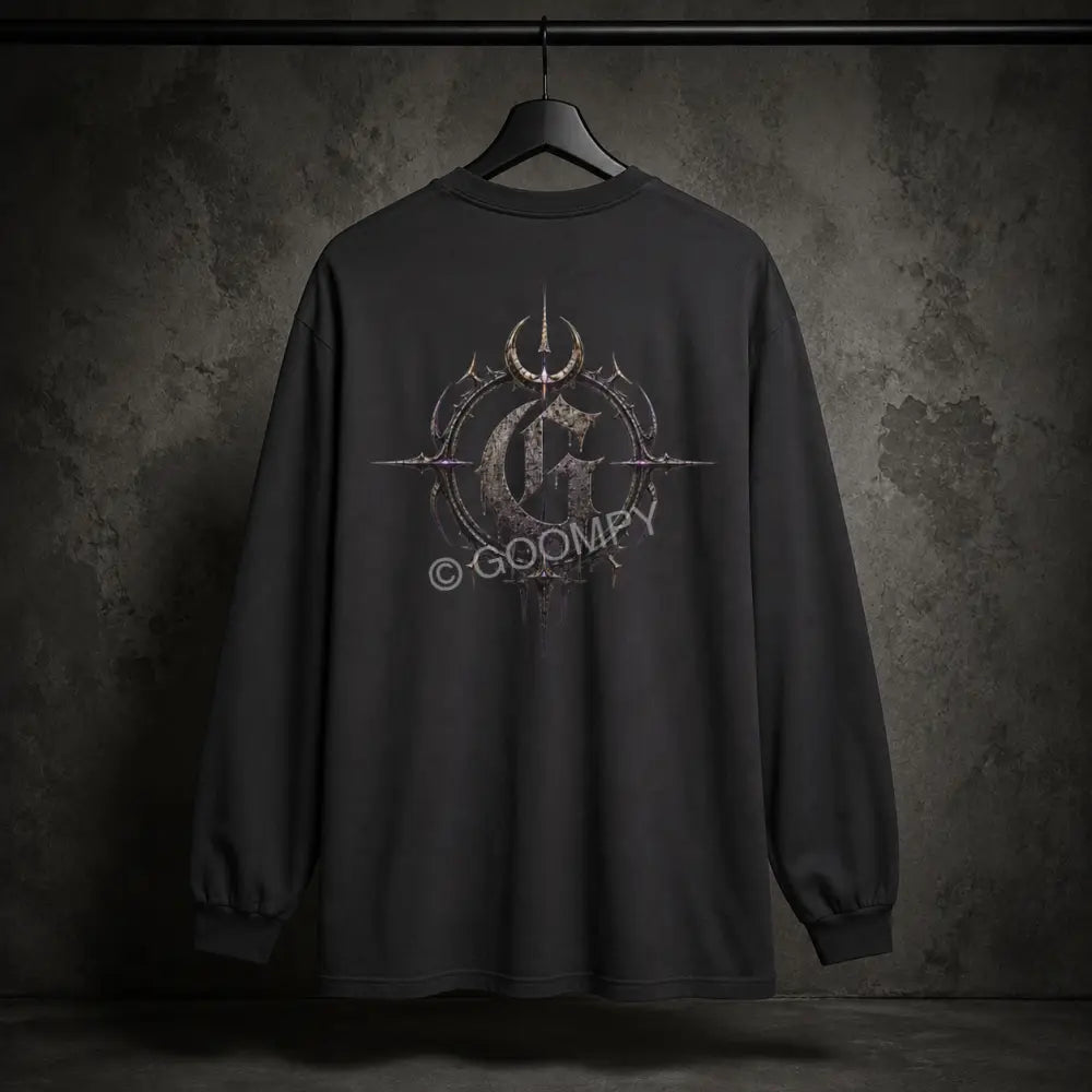 Goompy Crest Long Sleeve T-Shirt - Graphite / S - Long-sleeve