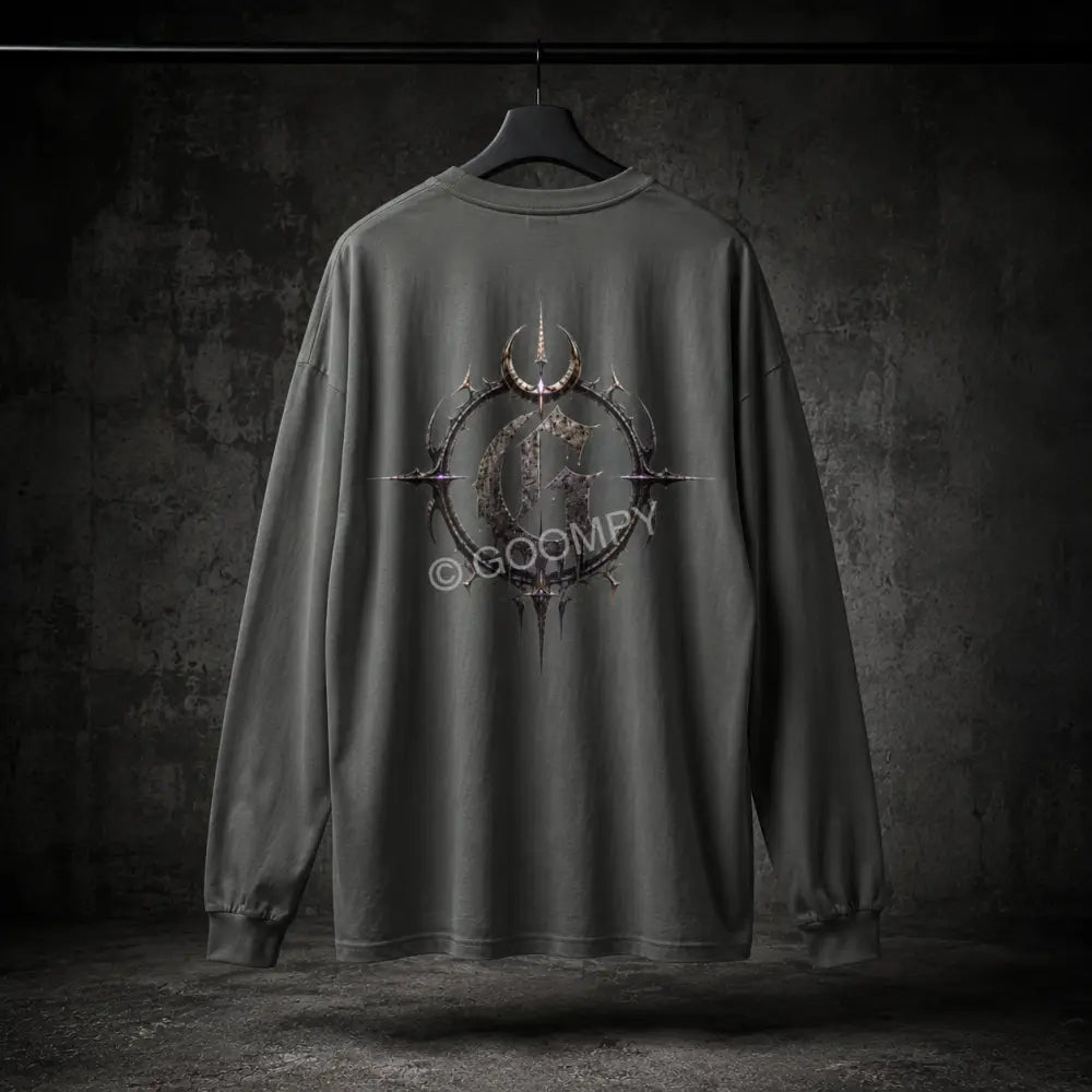 Goompy Crest Long Sleeve T-Shirt - Pepper / S - Long-sleeve