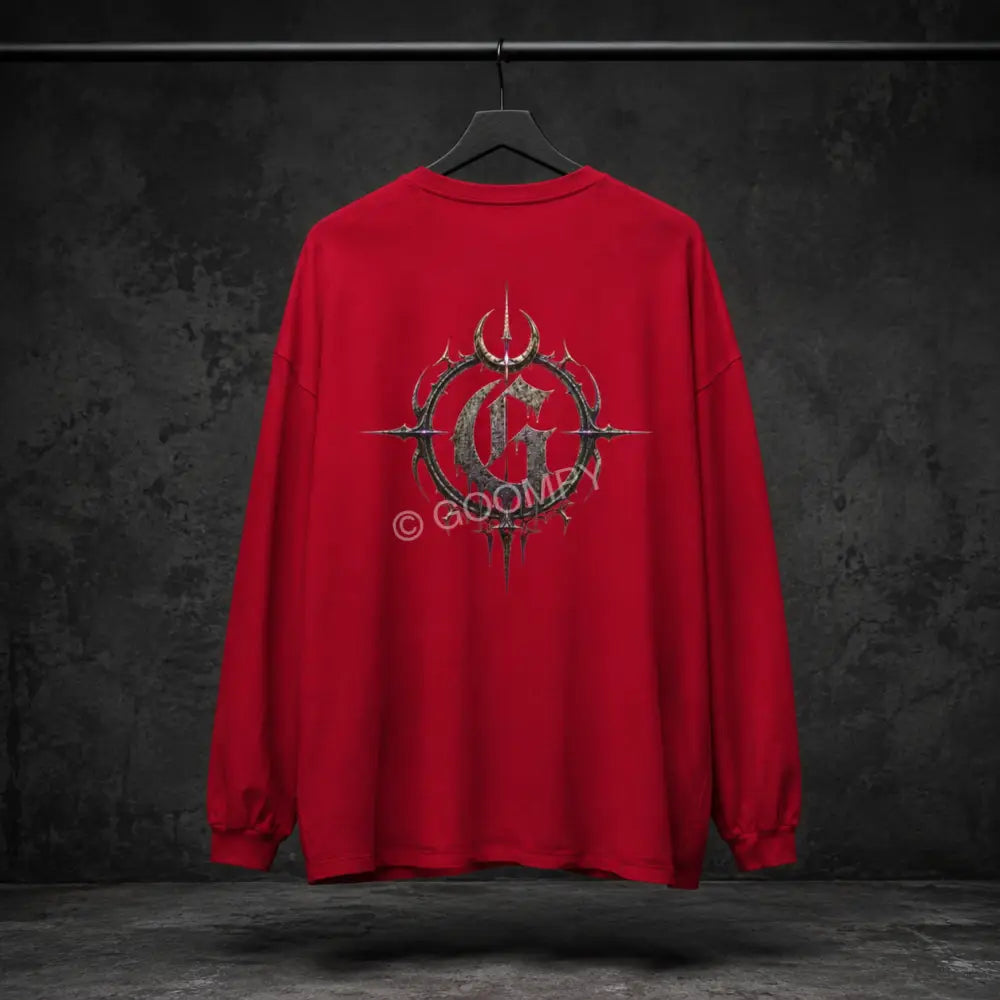 Goompy Crest Long Sleeve T-Shirt - Red / S - Long-sleeve