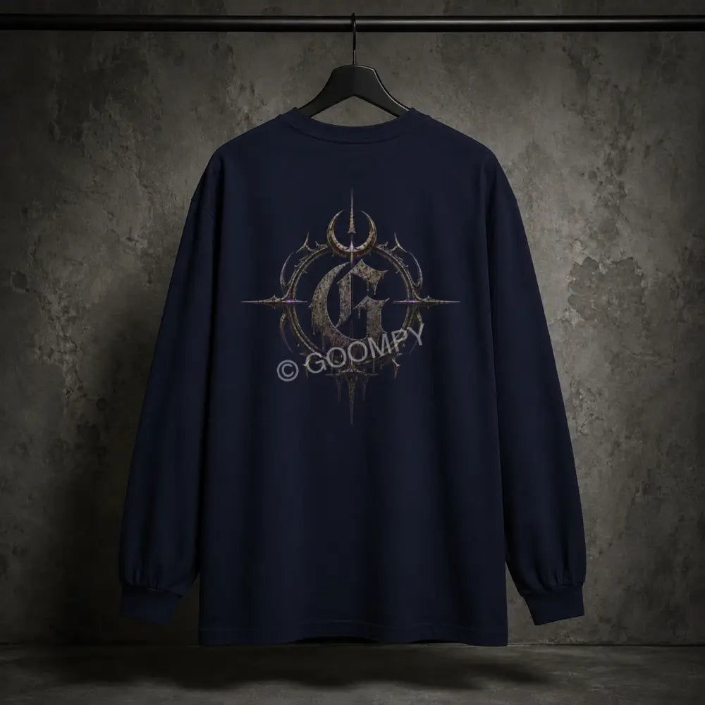 Goompy Crest Long Sleeve T-Shirt - True Navy / S - Long-sleeve