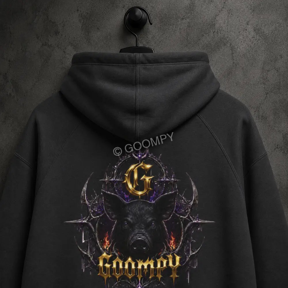 Goompy Gloom Crown Graphic Hoodie - Hoodie