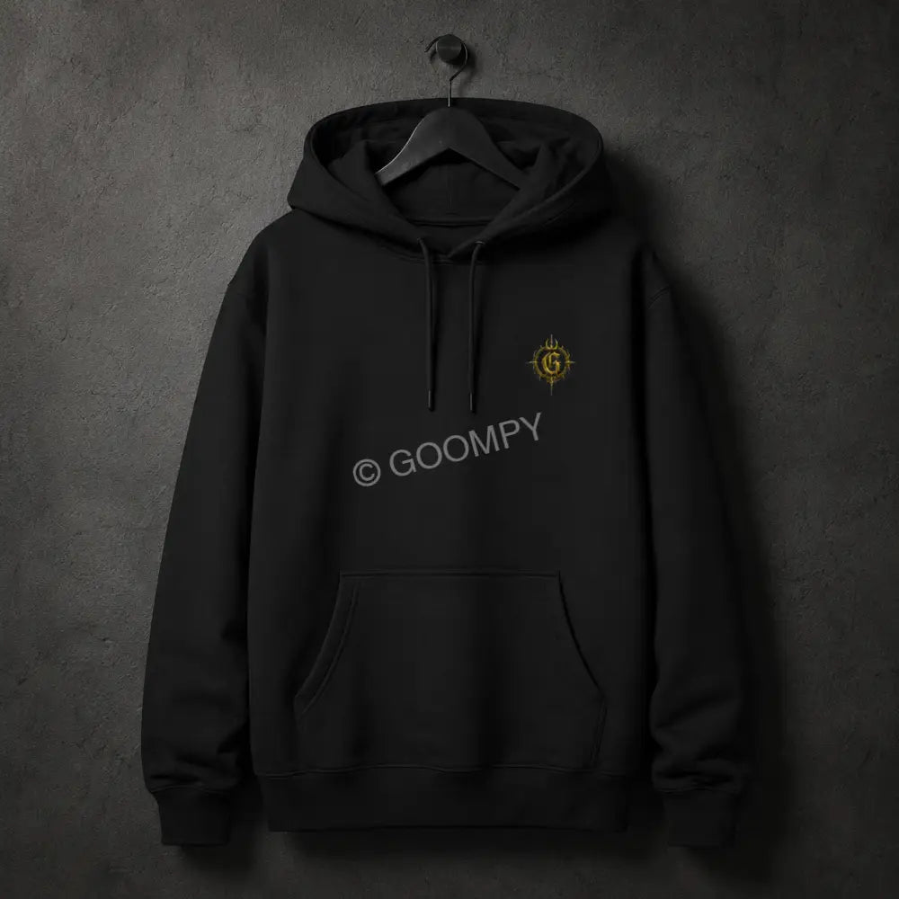 Goompy Gloom Crown Graphic Hoodie - Black / XS - Hoodie
