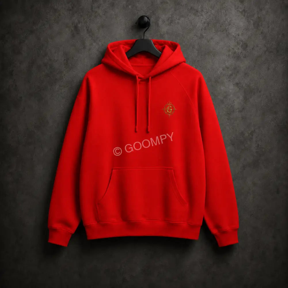 Goompy Gloom Crown Graphic Hoodie - Red / XS - Hoodie
