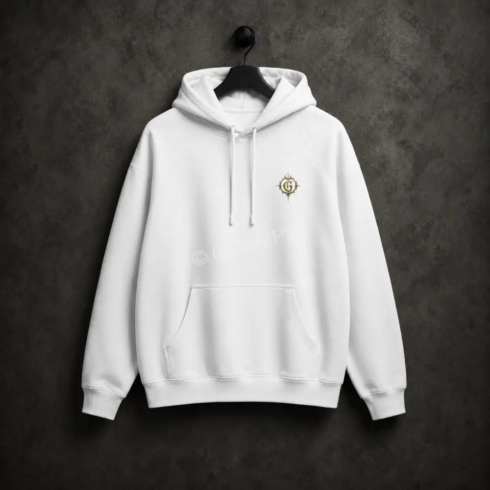 Goompy Gloom Crown Graphic Hoodie - White / XS - Hoodie