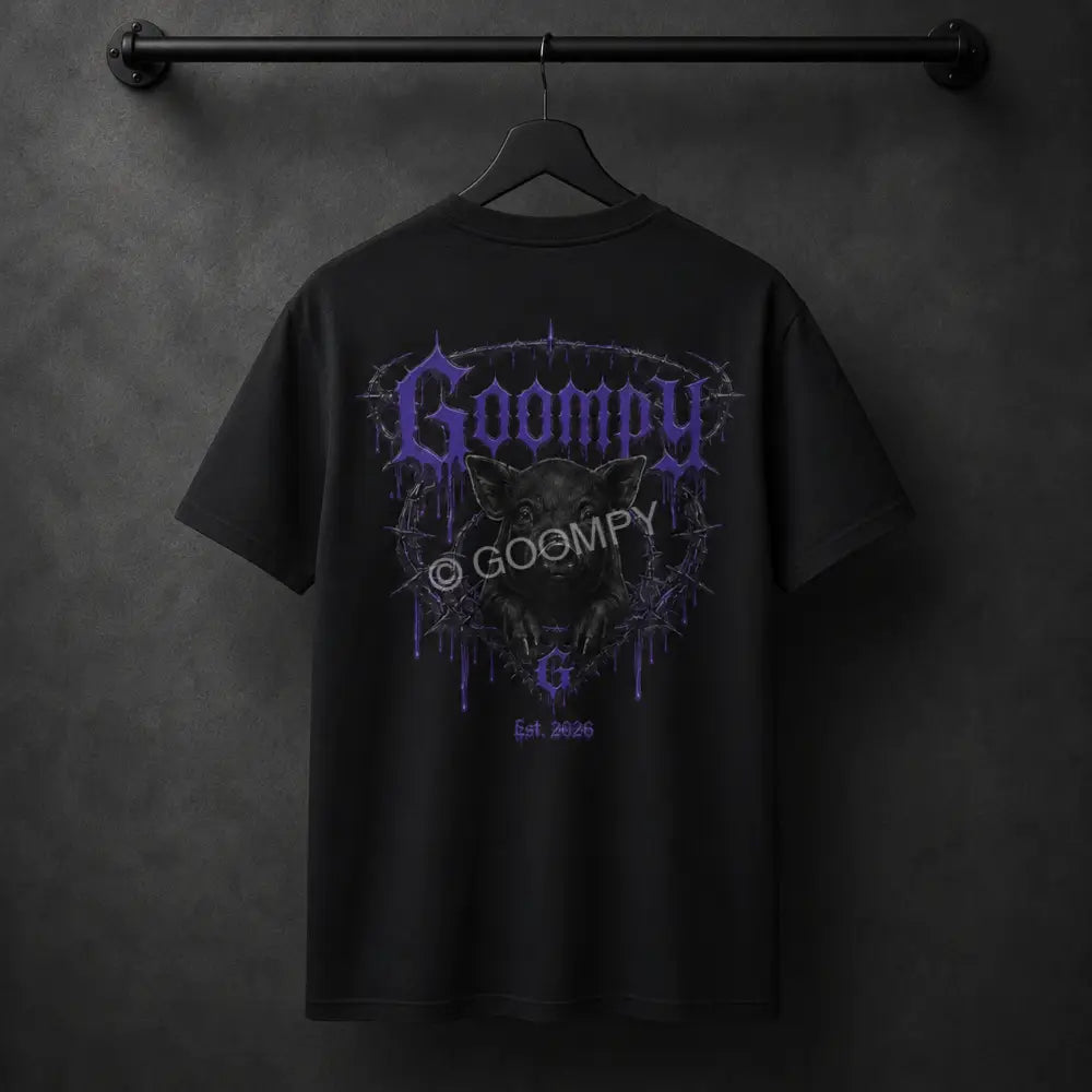 Goompy Graphic Streetwear Tee - Black / S - T-Shirt