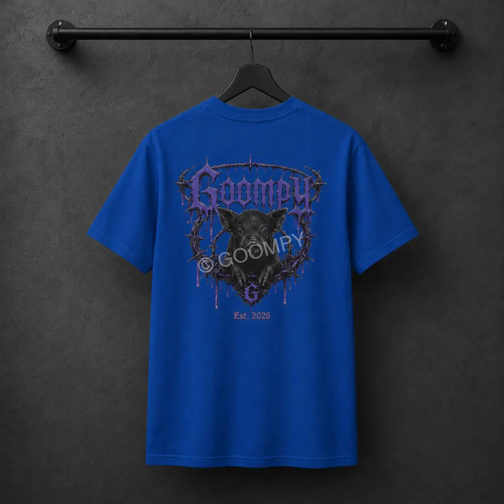 Goompy Graphic Streetwear Tee - Royal / S - T-Shirt