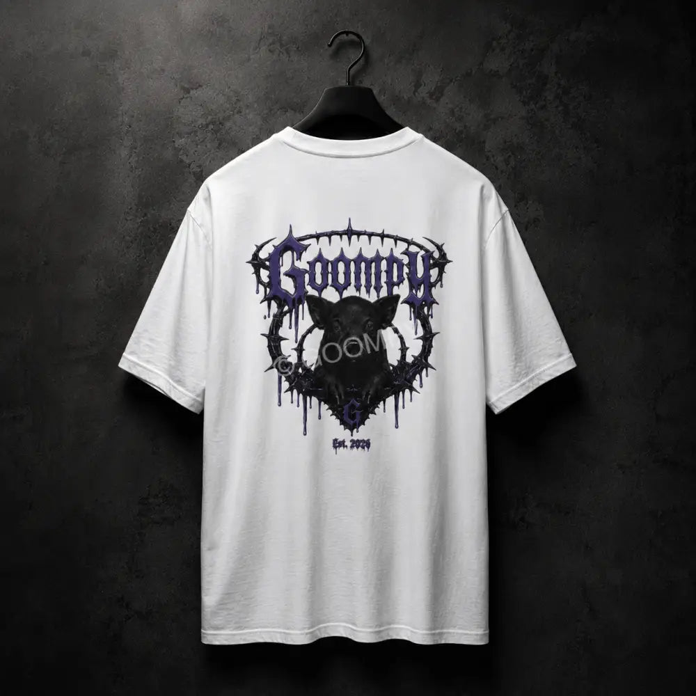 Goompy Graphic Streetwear Tee - White / S - T-Shirt