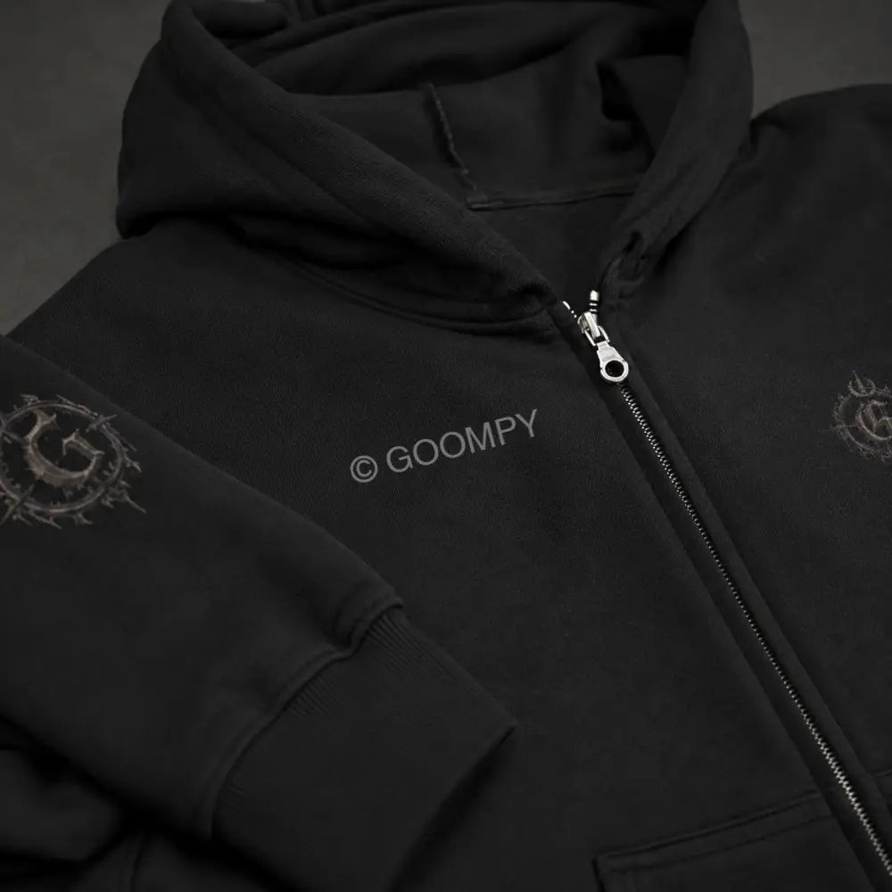 Goompy Graphic Zip-Up Hoodie - Hoodie