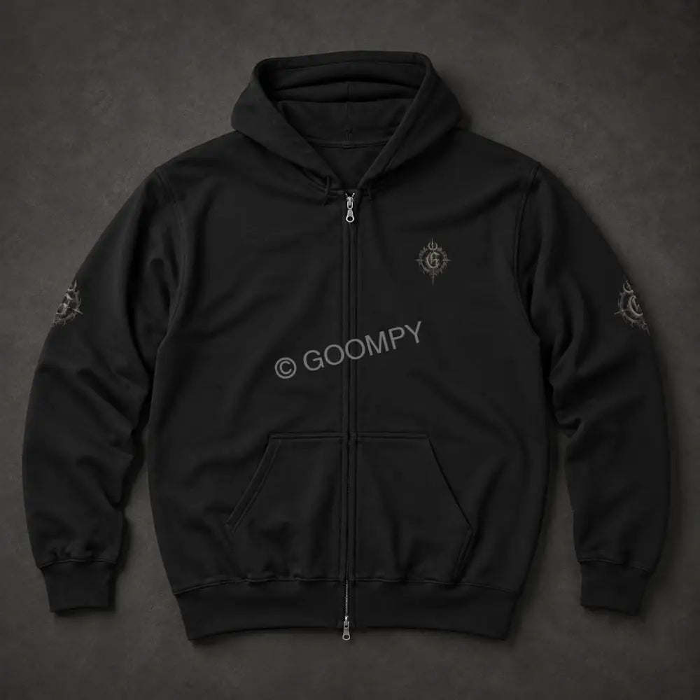 Goompy Graphic Zip-Up Hoodie - Hoodie