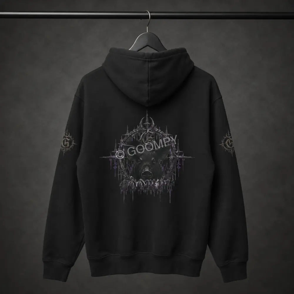 Goompy Graphic Zip-Up Hoodie - S / Black - Hoodie