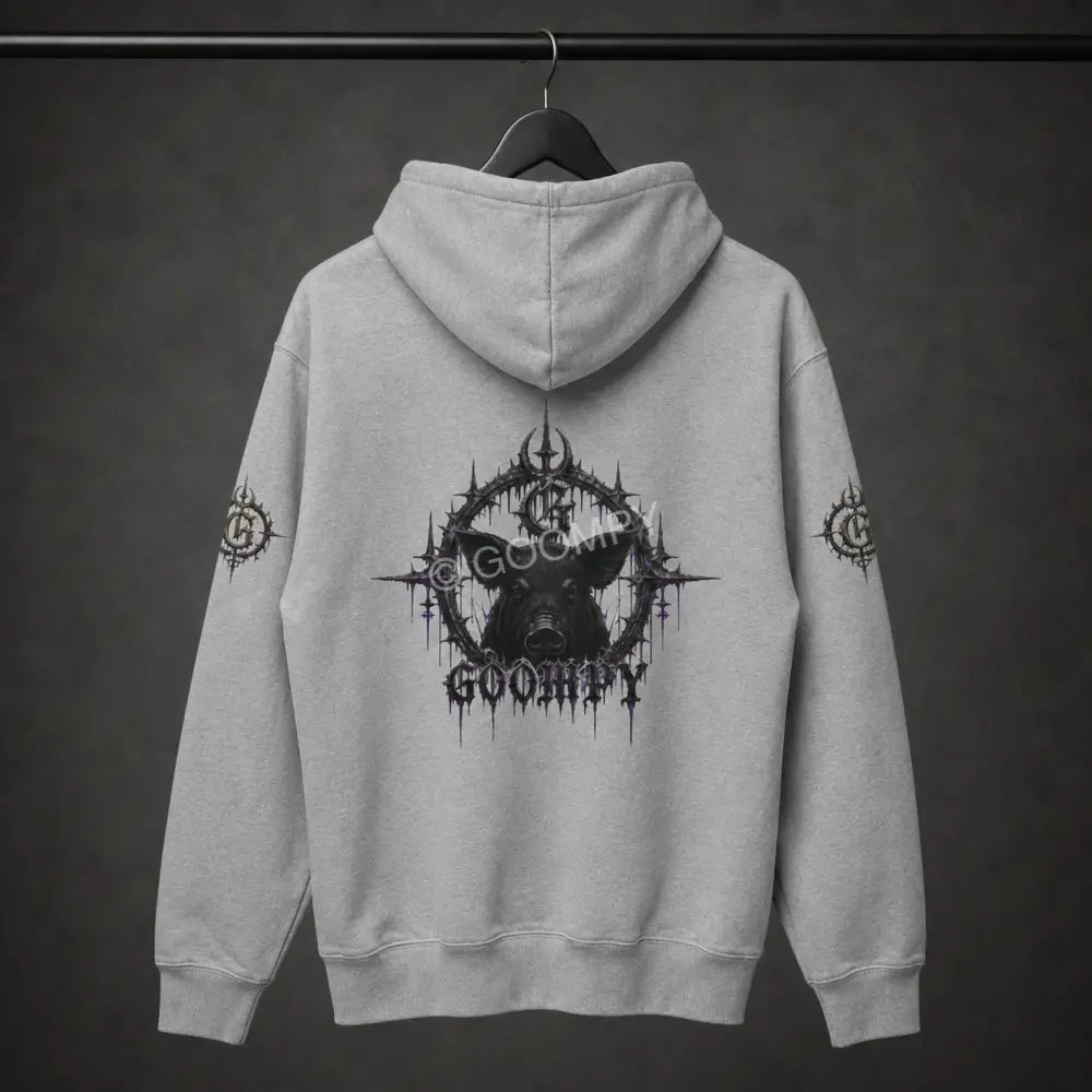 Goompy Graphic Zip-Up Hoodie - S / Sport Grey - Hoodie