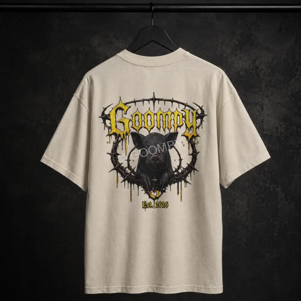 Goompy Premium Graphic Print Tee - S / Ecru - T-Shirt