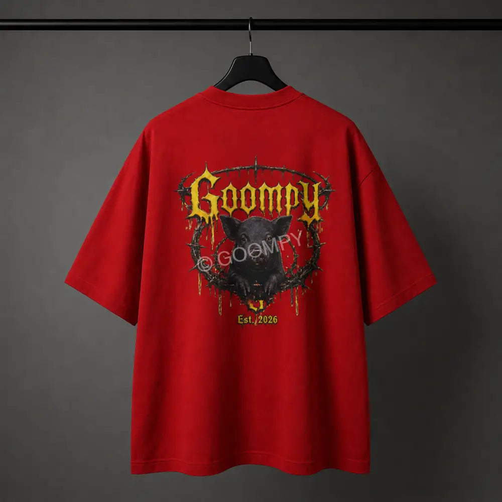 Goompy Premium Graphic Print Tee - S / Red - T-Shirt