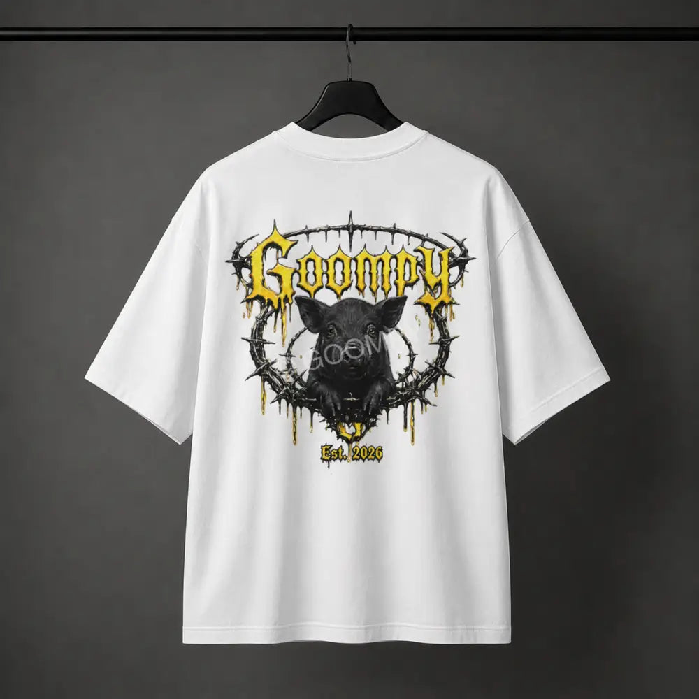 Goompy Premium Graphic Print Tee - S / White - T-Shirt